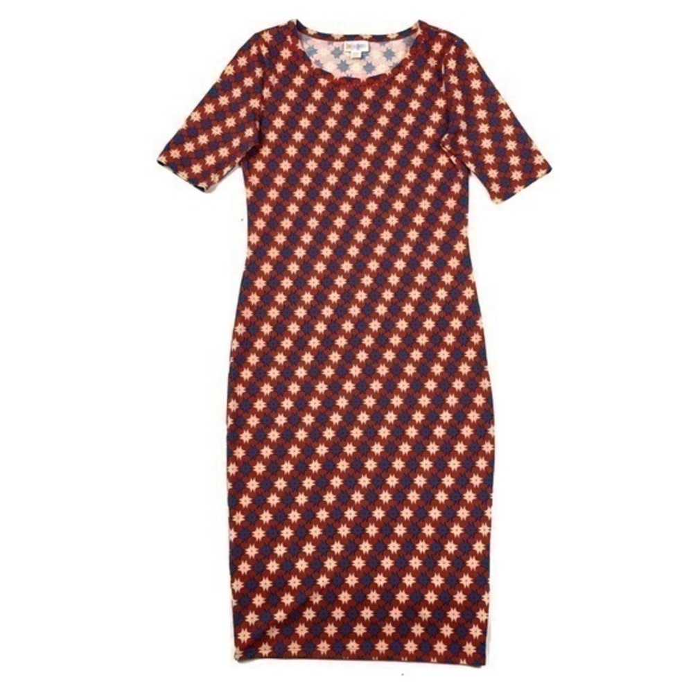 LuLaRoe Star Print Stretch Knee Length Dress